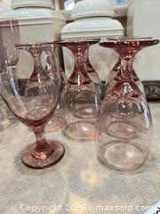 MaxSold Auction: Set of 16 Pink Glass Wine Goblets - Longmont (Colorado, USA) PARTNER MANAGED Estate Sale Online Auction - Whitehall Drive