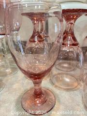 MaxSold Auction: Set of 16 Pink Glass Wine Goblets - Longmont (Colorado, USA) PARTNER MANAGED Estate Sale Online Auction - Whitehall Drive