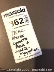 MaxSold Auction: TEAC A-106 Stereo Cassette Deck, Black - Longmont (Colorado, USA) PARTNER MANAGED Estate Sale Online Auction - Whitehall Drive