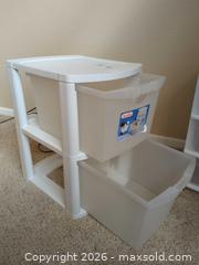 MaxSold Auction: Two plastic Storage shelf containers - Longmont (Colorado, USA) PARTNER MANAGED Estate Sale Online Auction - Whitehall Drive