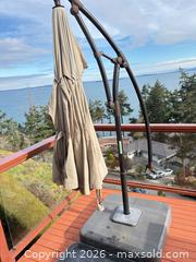 MaxSold Auction: 10 ft Beige Cantilever Offset Umbrella, Tilt Adjustable - Saanich (British Columbia, Canada) PARTNER MANAGED Moving Online Auction - Treetop Heights