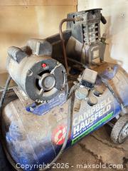 MaxSold Auction: 20 Gallon Air Compressor / Portable Air Tank - Saanich (British Columbia, Canada) PARTNER MANAGED Moving Online Auction - Treetop Heights