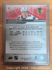 MaxSold Auction: 2024-25 Upper Deck Connor Bedard Base Card No. 42 - Ottawa (Ontario, Canada) SELLER MANAGED Downsizing Online Auction - Regiment Avenue