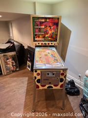MaxSold Auction: 1976 Playmatic Fiesta Pinball Machine - Markham (Ontario, Canada) SELLER MANAGED Moving Online Auction - Hammok Crescent