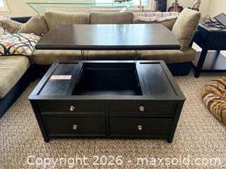 MaxSold Auction: Ashley Furniture Black Lift-Top Coffee Table - Markham (Ontario, Canada) SELLER MANAGED Moving Online Auction - Hammok Crescent