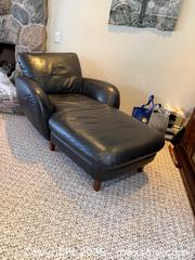MaxSold Auction: Italsofa Black Leather Chaise Lounge - Markham (Ontario, Canada) SELLER MANAGED Moving Online Auction - Hammok Crescent