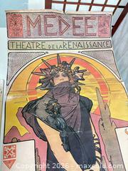 MaxSold Auction: Alphonse Mucha Art Nouveau Poster Reproduction (Paper) - Warwick (Rhode Island, USA) SELLER MANAGED Reseller Online Auction - Warwick Avenue