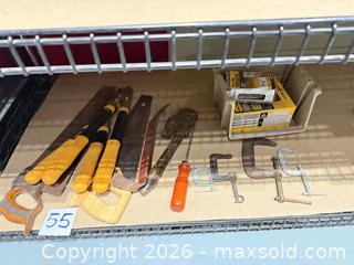 MaxSold Auction: Assorted Small Hand Tools Lot — Saws, Clamps, Wrenches - Warwick (Rhode Island, USA) SELLER MANAGED Reseller Online Auction - Warwick Avenue