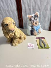 MaxSold Auction: Cement Dog Statue, Rachael Hale Dog Door Stopper & Whisker City Clippers - Warwick (Rhode Island, USA) SELLER MANAGED Reseller Online Auction - Warwick Avenue
