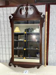MaxSold Auction: Chippendale Rococo Crest Solid Wood Wall Mirror, 43 in - Warwick (Rhode Island, USA) SELLER MANAGED Reseller Online Auction - Warwick Avenue