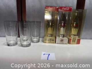 MaxSold Auction: Coca-Cola 1990s Limited Edition Glass Commemorative Bottles (3) - Warwick (Rhode Island, USA) SELLER MANAGED Reseller Online Auction - Warwick Avenue