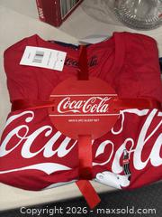 MaxSold Auction: Coca-Cola lot: puzzles, glass bowl, men's pajama set (Large), collectible - Warwick (Rhode Island, USA) SELLER MANAGED Reseller Online Auction - Warwick Avenue