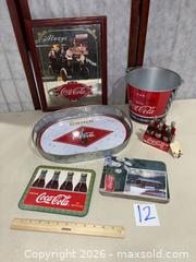 MaxSold Auction: Coca-Cola Vintage/Retro Mixed Wall Art & Drinkware Lot - Warwick (Rhode Island, USA) SELLER MANAGED Reseller Online Auction - Warwick Avenue
