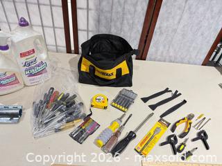 MaxSold Auction: Craftsman Tool Set in Canvas Bag with Screwdrivers & Pliers, Lysol Kitchen Cleaner  - Warwick (Rhode Island, USA) SELLER MANAGED Reseller Online Auction - Warwick Avenue