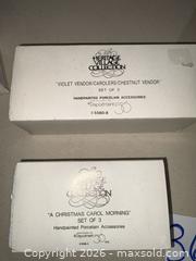 MaxSold Auction: Department 56 Heritage Village Porcelain Christmas Accessories Lot - Warwick (Rhode Island, USA) SELLER MANAGED Reseller Online Auction - Warwick Avenue