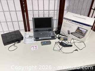 MaxSold Auction: Durabrand PDV-709 9in Portable & Set-Top DVD Player with Accessories - Warwick (Rhode Island, USA) SELLER MANAGED Reseller Online Auction - Warwick Avenue