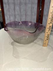 MaxSold Auction: Glass Bowl and Pitcher/Jug — Purple/Amethyst & Blue (Lot of 2) - Warwick (Rhode Island, USA) SELLER MANAGED Reseller Online Auction - Warwick Avenue
