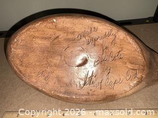 MaxSold Auction: Hand?painted Wooden Duck Planter with Pumpkin Dish & Adhesive Hooks - Warwick (Rhode Island, USA) SELLER MANAGED Reseller Online Auction - Warwick Avenue