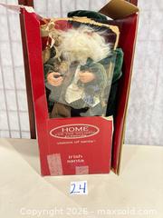 MaxSold Auction: Home for the Holidays Visions of Santa Irish Santa 24in, Ornament Holder  - Warwick (Rhode Island, USA) SELLER MANAGED Reseller Online Auction - Warwick Avenue