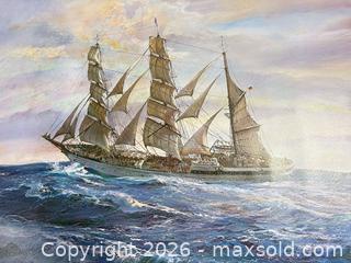 MaxSold Auction: Kipp Soldwedel Print: Gorch Fock, Ship Lore Series No. 3 - Warwick (Rhode Island, USA) SELLER MANAGED Reseller Online Auction - Warwick Avenue
