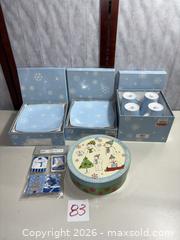 MaxSold Auction: livingQUARTERS Holiday Mugs & Dessert Plates (Sets of 4) with Gift Tags - Warwick (Rhode Island, USA) SELLER MANAGED Reseller Online Auction - Warwick Avenue
