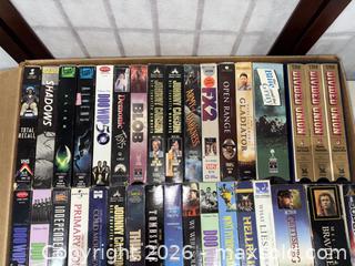 MaxSold Auction: Lot of 34 Assorted VHS Tapes (Horror, Comedy, Documentary, Drama, Action) - Warwick (Rhode Island, USA) SELLER MANAGED Reseller Online Auction - Warwick Avenue