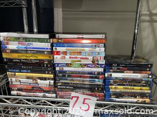 MaxSold Auction: Mixed DVD & Blu-ray Movie Lot — Approx. 46 Discs - Warwick (Rhode Island, USA) SELLER MANAGED Reseller Online Auction - Warwick Avenue