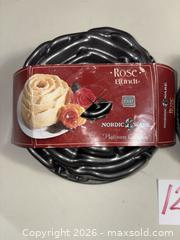 MaxSold Auction: Nordic Ware Rose Bundt Pan Pair, Cast Aluminum, 9 in - Warwick (Rhode Island, USA) SELLER MANAGED Reseller Online Auction - Warwick Avenue