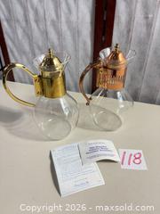 MaxSold Auction: Princess House Glass & Brass Decorative Accessories, Set of 2 - Warwick (Rhode Island, USA) SELLER MANAGED Reseller Online Auction - Warwick Avenue