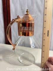 MaxSold Auction: Princess House Glass & Brass Decorative Accessories, Set of 2 - Warwick (Rhode Island, USA) SELLER MANAGED Reseller Online Auction - Warwick Avenue