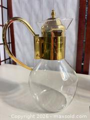 MaxSold Auction: Princess House Glass & Brass Decorative Accessories, Set of 2 - Warwick (Rhode Island, USA) SELLER MANAGED Reseller Online Auction - Warwick Avenue