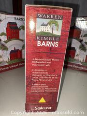 MaxSold Auction: Sakura Warren Kimble Stoneware Dessert/Salad Plates Barns (16) - Warwick (Rhode Island, USA) SELLER MANAGED Reseller Online Auction - Warwick Avenue