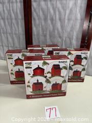 MaxSold Auction: Sakura Warren Kimble Stoneware Dessert/Salad Plates, Barns Pattern (16) - Warwick (Rhode Island, USA) SELLER MANAGED Reseller Online Auction - Warwick Avenue