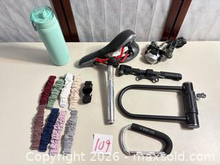 MaxSold Auction: Samsung 40mm Smartwatch with Fabric Bands & Bike Accessories - Warwick (Rhode Island, USA) SELLER MANAGED Reseller Online Auction - Warwick Avenue