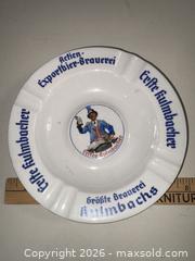 MaxSold Auction: Set of 6 Ceramic/Porcelain and Glass Ashtrays with Brewery Markings - Warwick (Rhode Island, USA) SELLER MANAGED Reseller Online Auction - Warwick Avenue