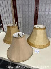 MaxSold Auction: Set of Three Empire Fabric Lamp Shades (Spider Fitter) - Warwick (Rhode Island, USA) SELLER MANAGED Reseller Online Auction - Warwick Avenue