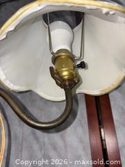 MaxSold Auction: Vintage Metal Floor Lamp with Fabric Shade - Warwick (Rhode Island, USA) SELLER MANAGED Reseller Online Auction - Warwick Avenue