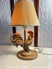 MaxSold Auction: Vintage Rooster Farmhouse Ceramic Table Lamp, Beige, 30 in - Warwick (Rhode Island, USA) SELLER MANAGED Reseller Online Auction - Warwick Avenue