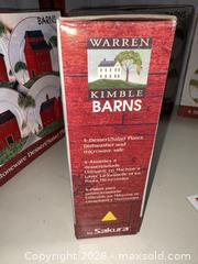 MaxSold Auction: Warren Kimble Stoneware Dessert/Salad Plates — Barns Pattern (16) - Warwick (Rhode Island, USA) SELLER MANAGED Reseller Online Auction - Warwick Avenue