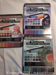 MaxSold Auction: 3 tins of color drawing pencils - Hamilton (Ontario, Canada) SELLER MANAGED Downsizing Online Auction - Cochrane Road