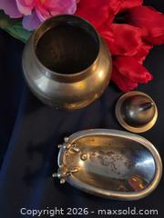 MaxSold Auction: Solid brass bathtub & ginger jar - Hamilton (Ontario, Canada) SELLER MANAGED Downsizing Online Auction - Cochrane Road