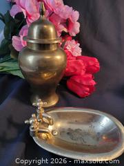 MaxSold Auction: Solid brass bathtub & ginger jar - Hamilton (Ontario, Canada) SELLER MANAGED Downsizing Online Auction - Cochrane Road
