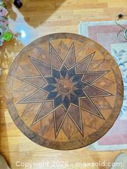 MaxSold Auction: Antique Wood Accent Pedestal Table with Parquet Inlay - Surrey (British Columbia, Canada) SELLER MANAGED Estate Sale Online Auction -  16 Avenue