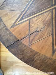 MaxSold Auction: Antique Wood Accent Pedestal Table with Parquet Inlay - Surrey (British Columbia, Canada) SELLER MANAGED Estate Sale Online Auction -  16 Avenue