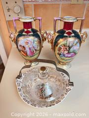 MaxSold Auction: Atlas China Porcelain Pair: Covered Dish with Glass Lid & Vase - Surrey (British Columbia, Canada) SELLER MANAGED Estate Sale Online Auction -  16 Avenue
