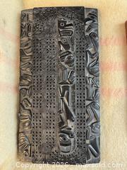 MaxSold Auction: Carved Cribbage Board & Folding Mancala Board Set, poker chips, dice and playing cards - Surrey (British Columbia, Canada) SELLER MANAGED Estate Sale Online Auction -  16 Avenue