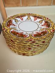 MaxSold Auction: Copeland's China Salad/Dessert Plates, Pink Floral & Gold Gilt, Lot of 12 - Surrey (British Columbia, Canada) SELLER MANAGED Estate Sale Online Auction -  16 Avenue