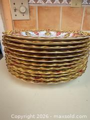 MaxSold Auction: Copeland's China Salad/Dessert Plates, Pink Floral & Gold Gilt, Lot of 12 - Surrey (British Columbia, Canada) SELLER MANAGED Estate Sale Online Auction -  16 Avenue