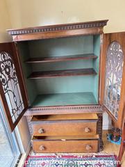 MaxSold Auction: McLagan Solid Wood Hutch / China Cabinet, Carved Fretwork - Surrey (British Columbia, Canada) SELLER MANAGED Estate Sale Online Auction -  16 Avenue
