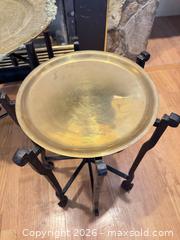 MaxSold Auction: Pair of Brass Tray Tables — Engraved Dragon Tray & Plain Tray with Stands - Surrey (British Columbia, Canada) SELLER MANAGED Estate Sale Online Auction -  16 Avenue